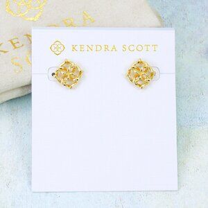 Kendra Scott Kelly Logo Stud Earrings Gold Plated